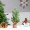 Northlight Frosted Icy Pine Tree in Burlap Base Christmas Tree - 11.75" - Unlit